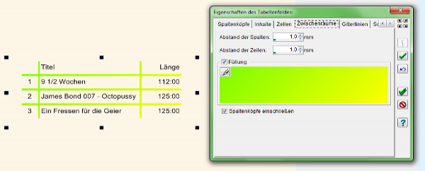 Heyer's CD+DVD-Hüllen - Tabellenfeld